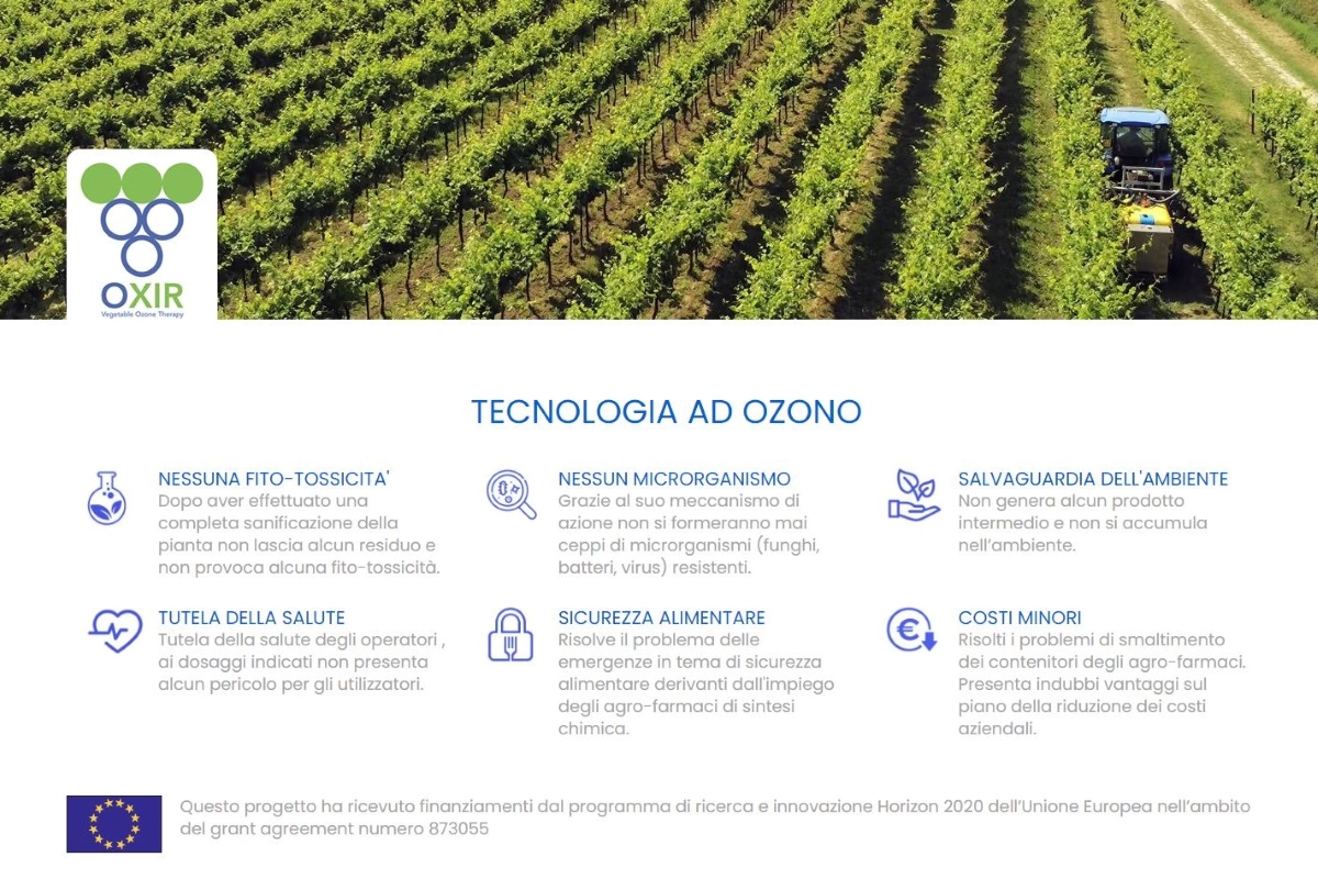 Il progetto Oxir nasce per dimostrare l'efficacia dei trattamenti con Ozono su diverse colture in molteplici contesti agronomici